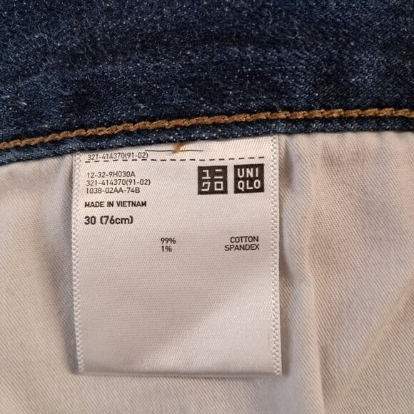 Uniqlo Slim Fit Blue Ankle Jeans Size 30 - Picture 8 of 8